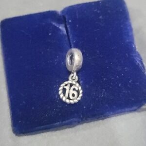 Pandora Jewerly Charm Sweet 16 Birthday Dangle Sterling Silver 925 ALE 790494